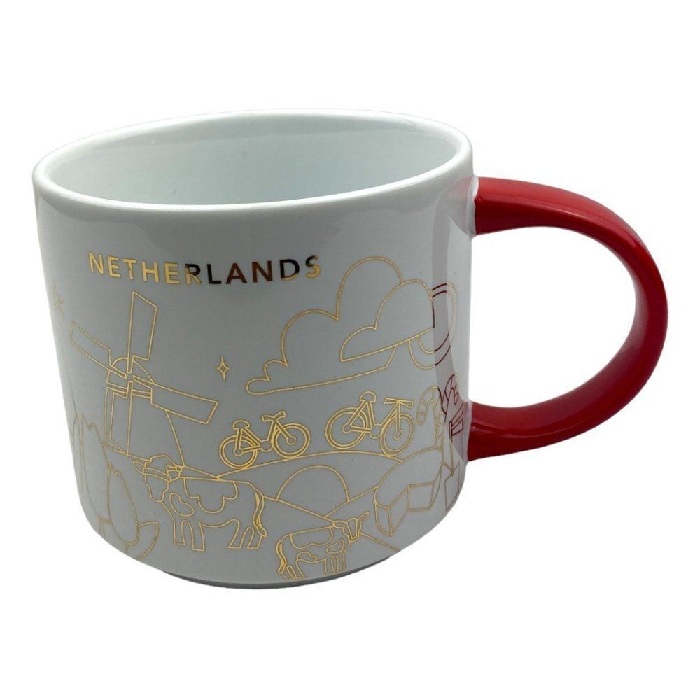 STARBUCKS Netherlands Holiday Christmas You Are Here Series Coffee Tea Mug 14 oz